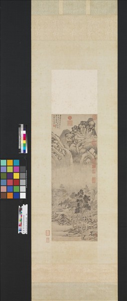 明文徵明風雨歸舟圖　軸