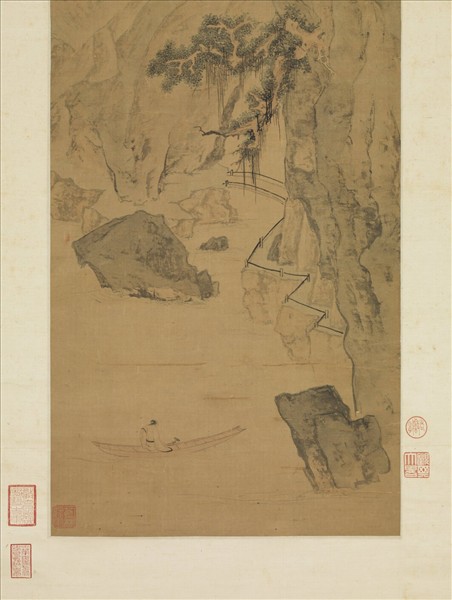 明文徵明蒼崖漁隱　軸