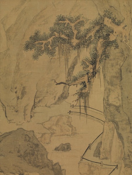 明文徵明蒼崖漁隱　軸