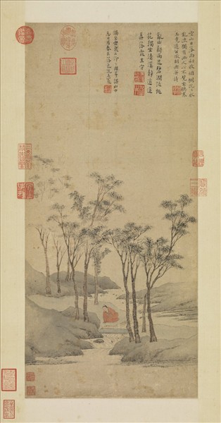 明文徵明聽泉圖　軸