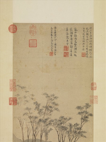 明文徵明聽泉圖　軸