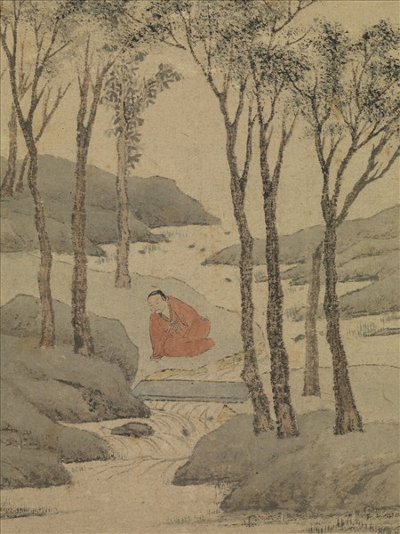 明文徵明聽泉圖　軸