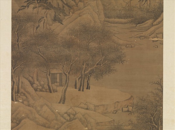 明文徵明雪滿群峰　軸