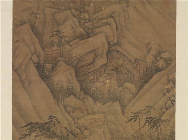 明文徵明雪滿群峰　軸