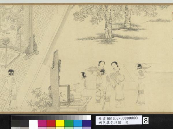 明仇英乞巧圖　卷