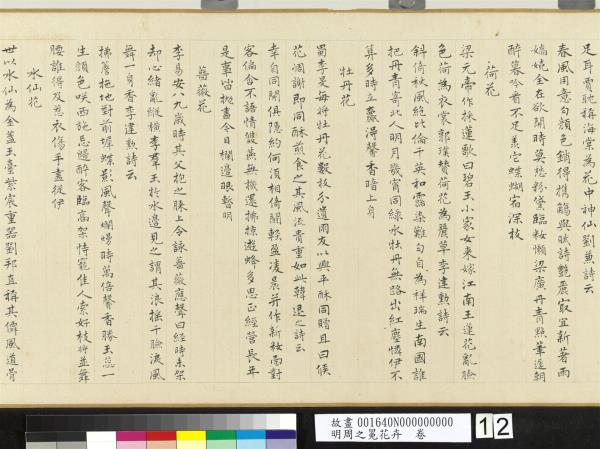 明周之冕花卉　卷