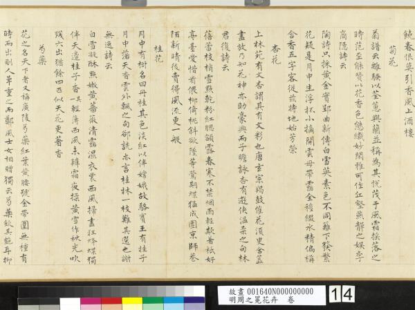 明周之冕花卉　卷