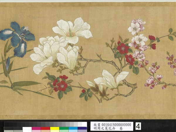 明周之冕花卉　卷