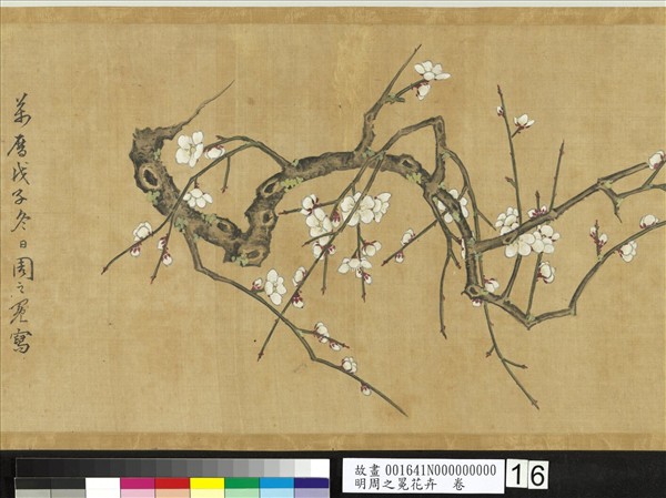 明周之冕花卉　卷