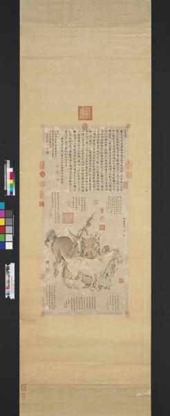 明仇英雙駿圖　軸