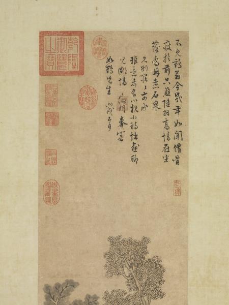 明文徵明喬林煮茗圖　軸