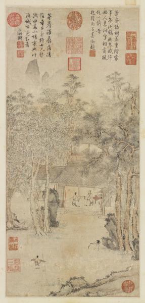 明文徵明琴鶴圖　軸