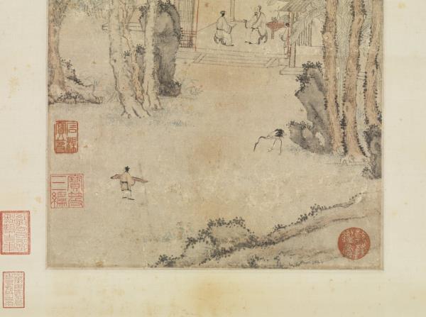 明文徵明琴鶴圖　軸