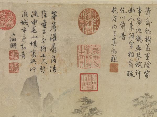 明文徵明琴鶴圖　軸