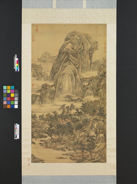 清孫祜倣王維關山行旅圖　軸