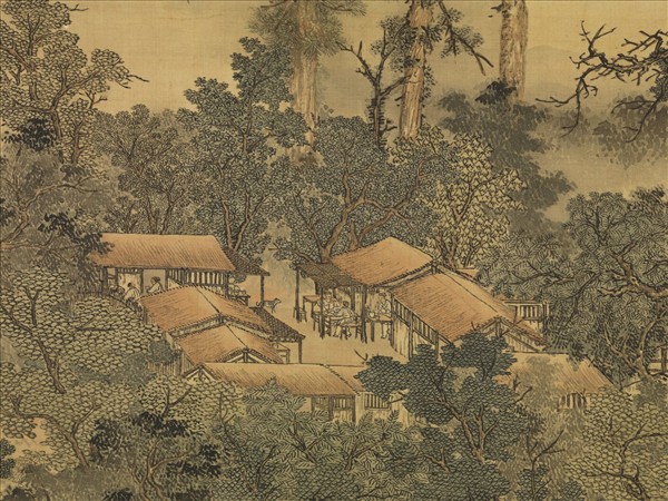 清孫祜倣王維關山行旅圖　軸