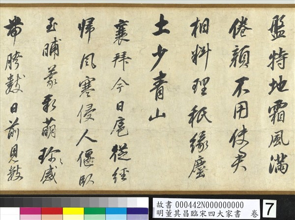 明董其昌臨宋四大家書　卷