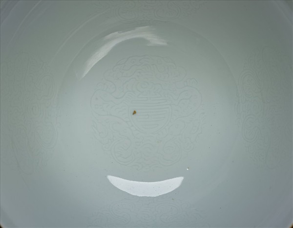 泥金釉萬壽齊天高足蓋碗