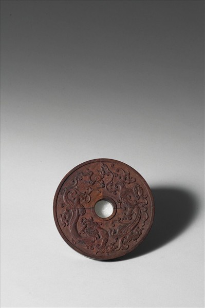 〈西清續鑑‧第十九冊〉鏡匣雕刻木蓋附彭元瑞行書〈米芾甘露帖〉