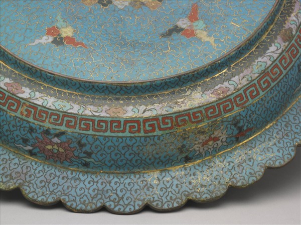 掐絲琺瑯雙龍盤