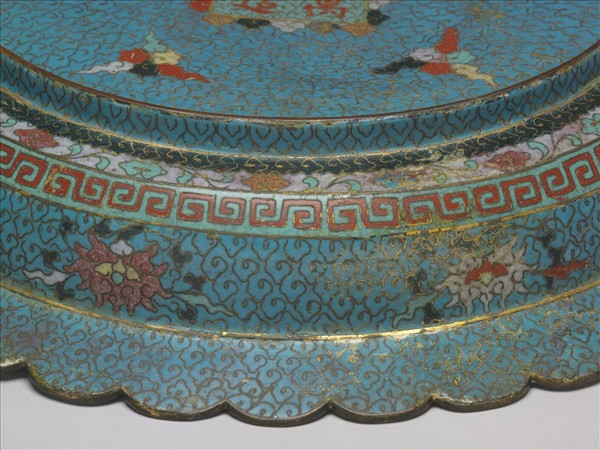 掐絲琺瑯雙龍盤