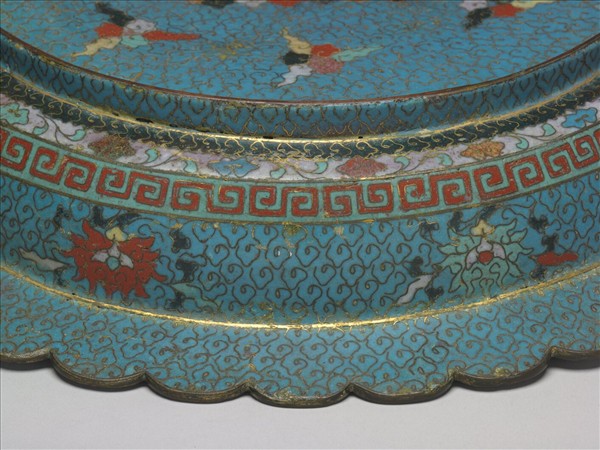 掐絲琺瑯雙龍盤