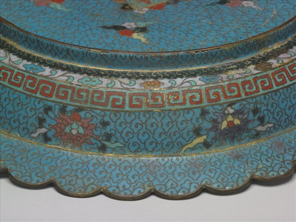 掐絲琺瑯雙龍盤