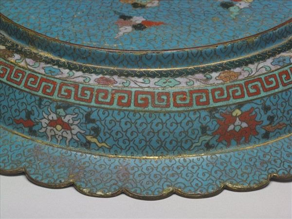 掐絲琺瑯雙龍盤