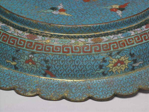 掐絲琺瑯雙龍盤