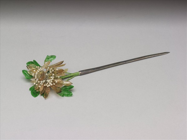 嵌珠翠碧璽花簪