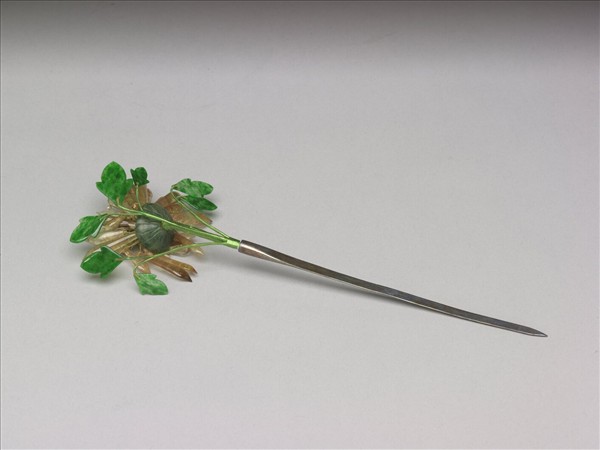 嵌珠翠碧璽花簪