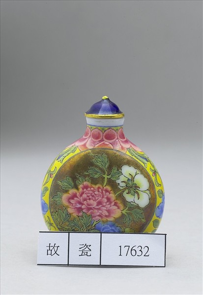 玻璃胎畫琺瑯花卉鼻煙壺