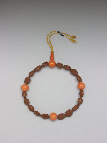 棗核雕仙人手串