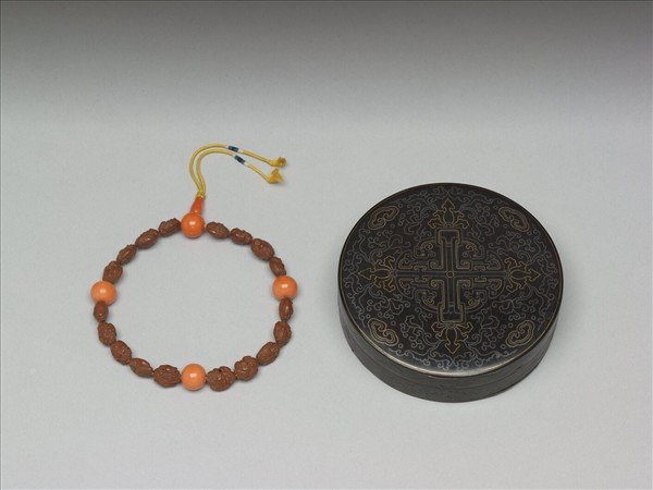 棗核雕仙人手串