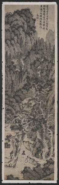 明文徵明山水　軸