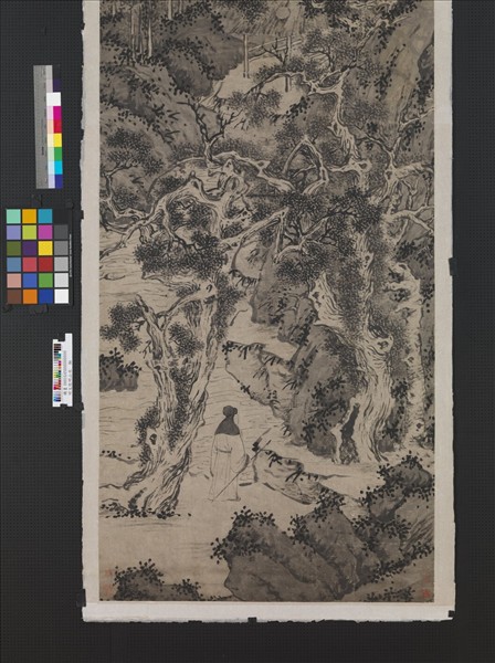 明文徵明山水　軸