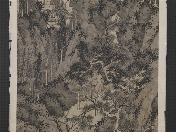 明文徵明山水　軸