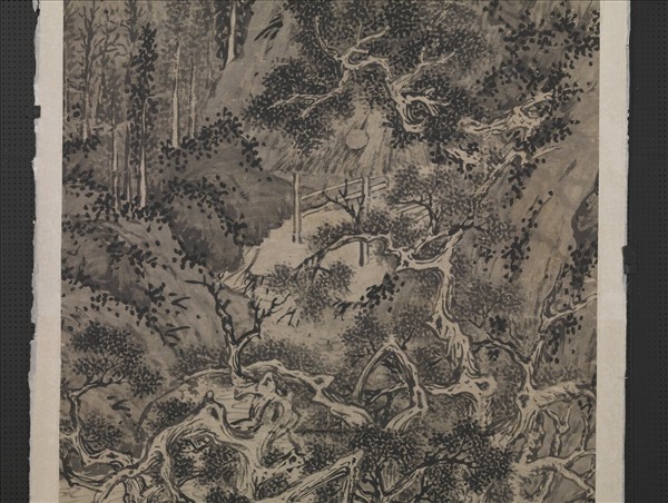 明文徵明山水　軸