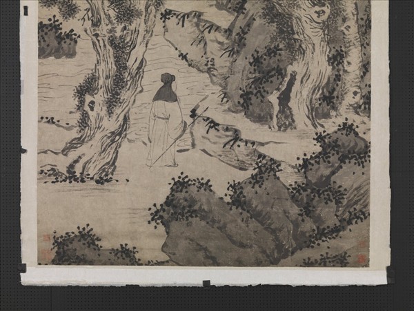 明文徵明山水　軸