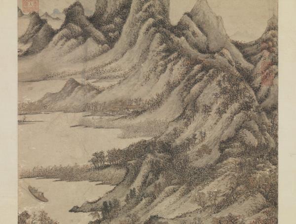 元王蒙秋山草堂圖　軸