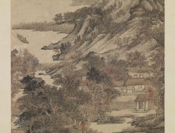 元王蒙秋山草堂圖　軸