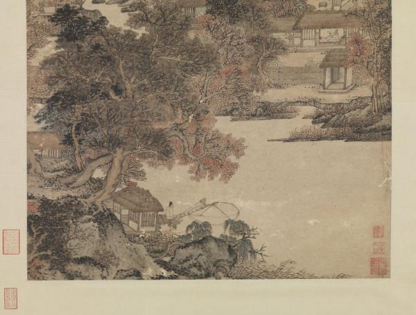 元王蒙秋山草堂圖　軸