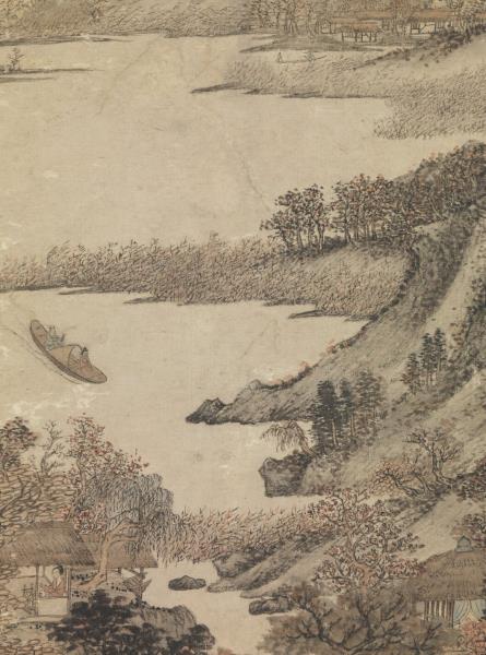 元王蒙秋山草堂圖　軸