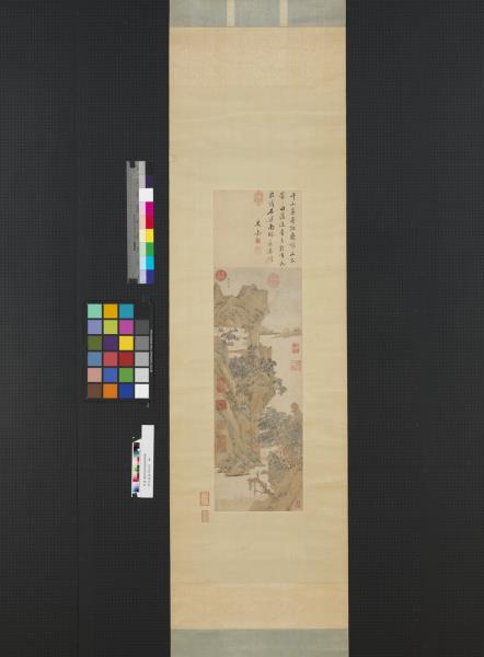 明文嘉畫瀛洲仙侶　軸