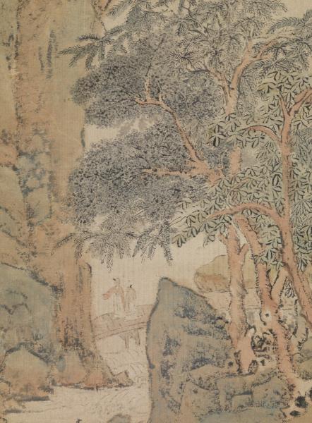 明文嘉畫瀛洲仙侶　軸