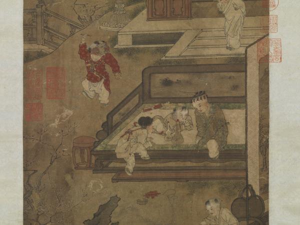 宋蘇漢臣嬰戲圖　軸