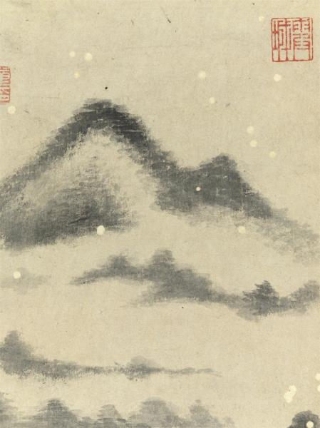 明董其昌畫舟行十景　冊　夏雲在望