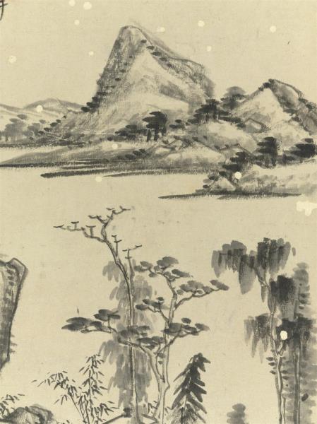 明董其昌畫舟行十景　冊　竹亭樹石