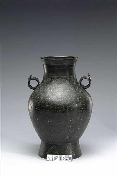 錯金銀雲雷紋壺