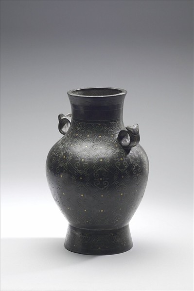 錯金銀雲雷紋壺